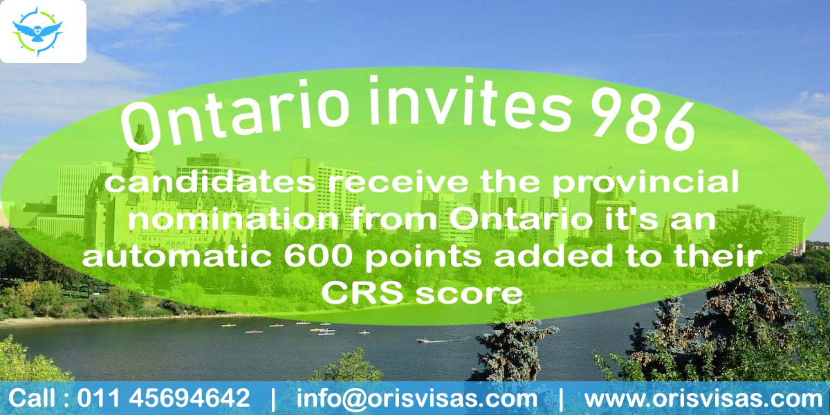 Oris Visas || Ontario invites 986 PNP candidates in Skilled Trades draw