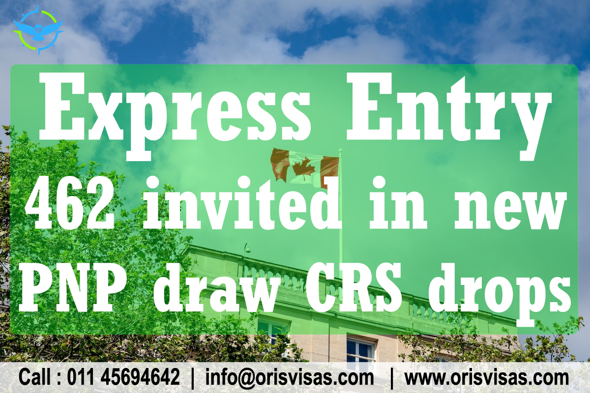 Express Entry 462 invited in new PNP draw CRS drops  |   VO Visas