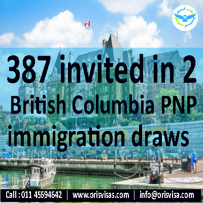 Oris Visas  | 387 invited in 2 BC PNP immigration draws