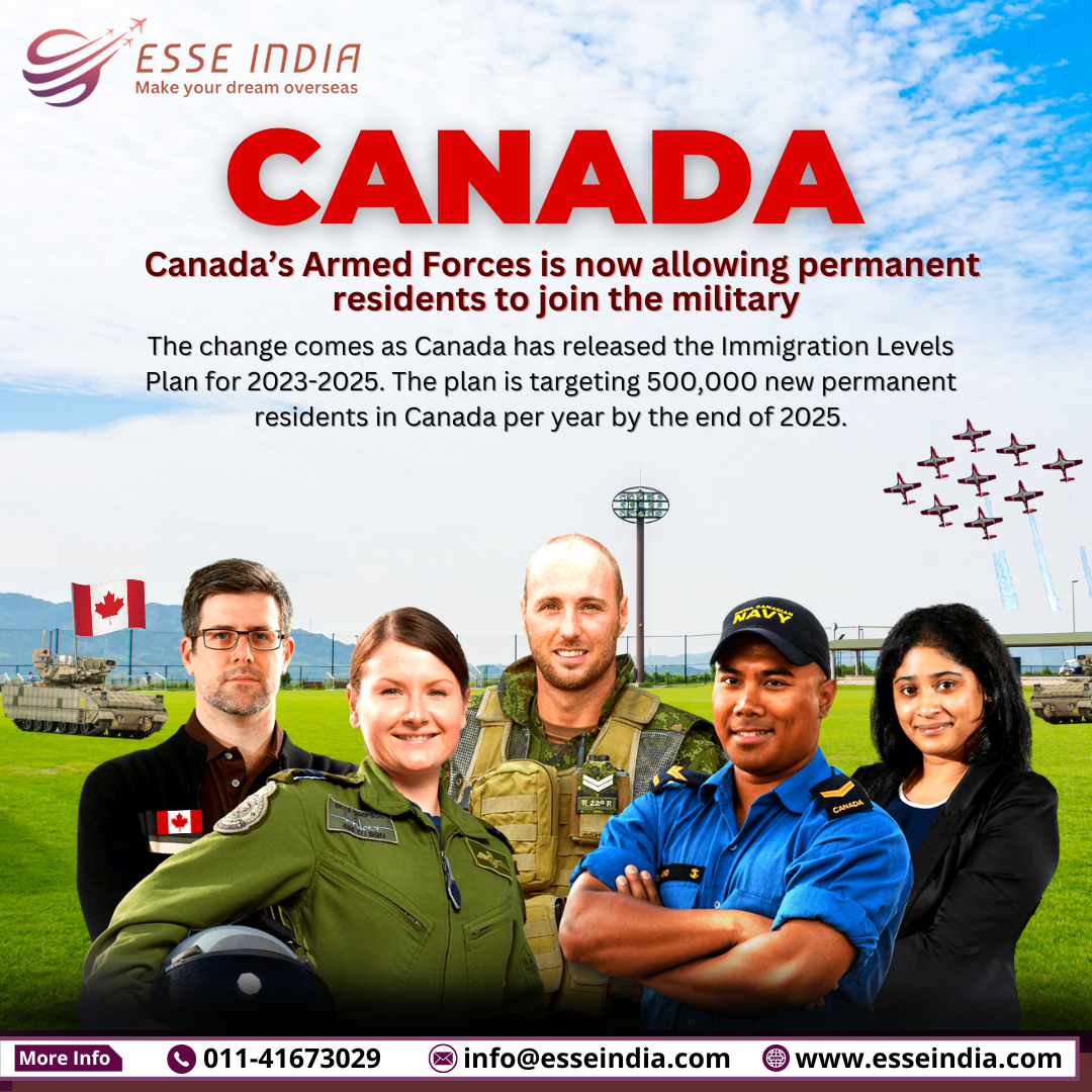 Canada’s Armed Forces is now allowing permanent residents to join the military