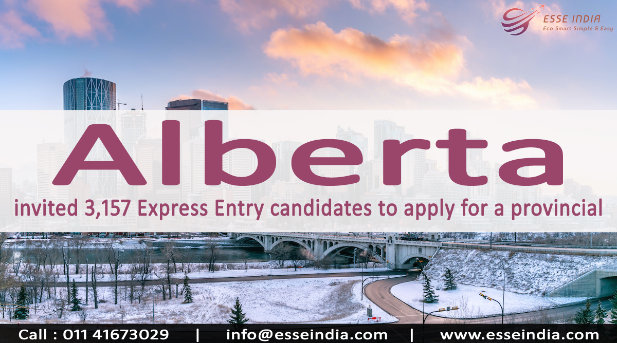Esse India || Alberta has invited 3,157 Express Entry candidates to apply for a provincial nomination