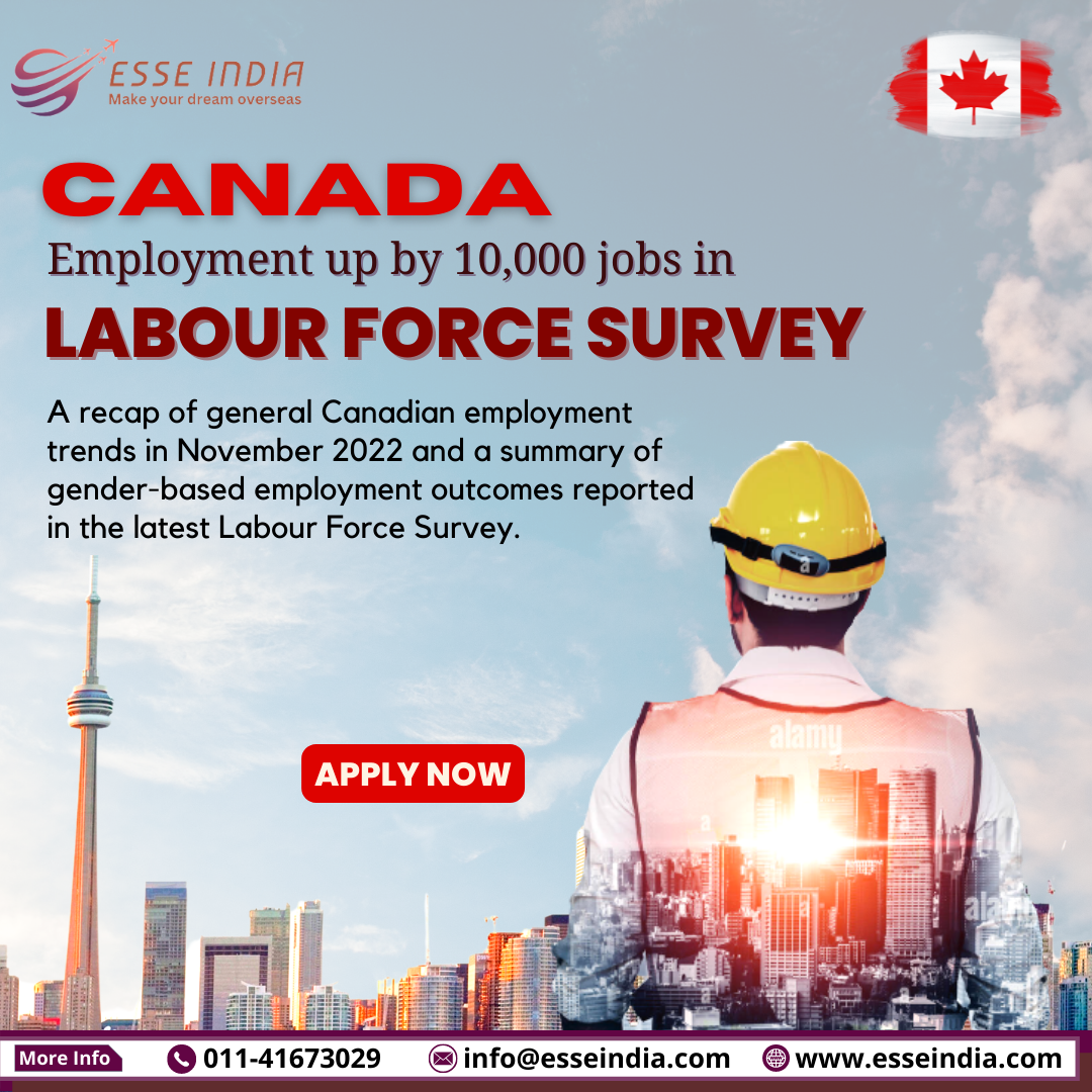 Canadian employment up by 10,000 jobs in Labour Force Survey
