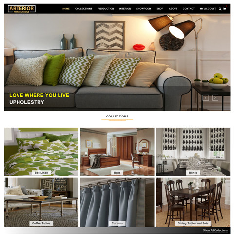 Online Shopping Portal - Arterior Furnishing 