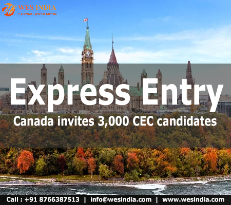 Canada invited 3,000 Express Entry candidates to apply for permanent residence || Wes India